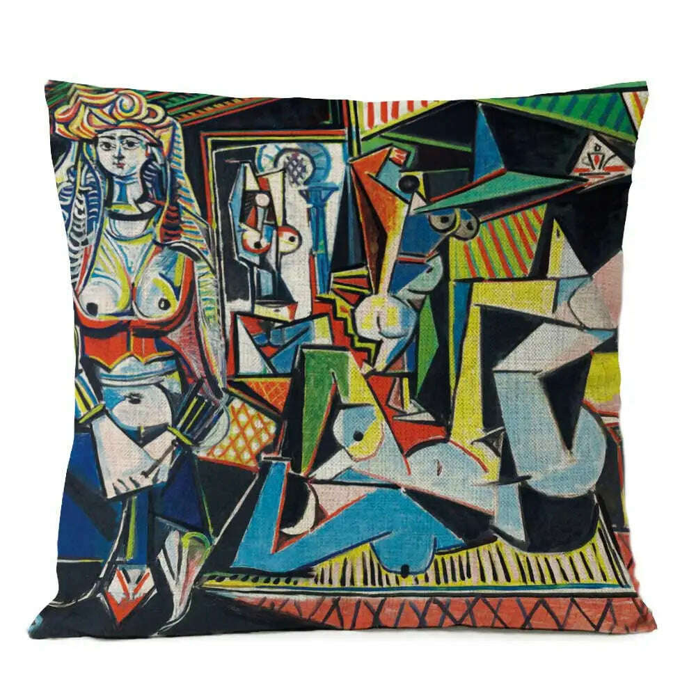 Gold Oil Painting Throw Pillow Cover Gustav Klimt Gallery Pillow Case Home Decorative Pillow Linen Pillowcase Sofa Cushion - KIMLUD