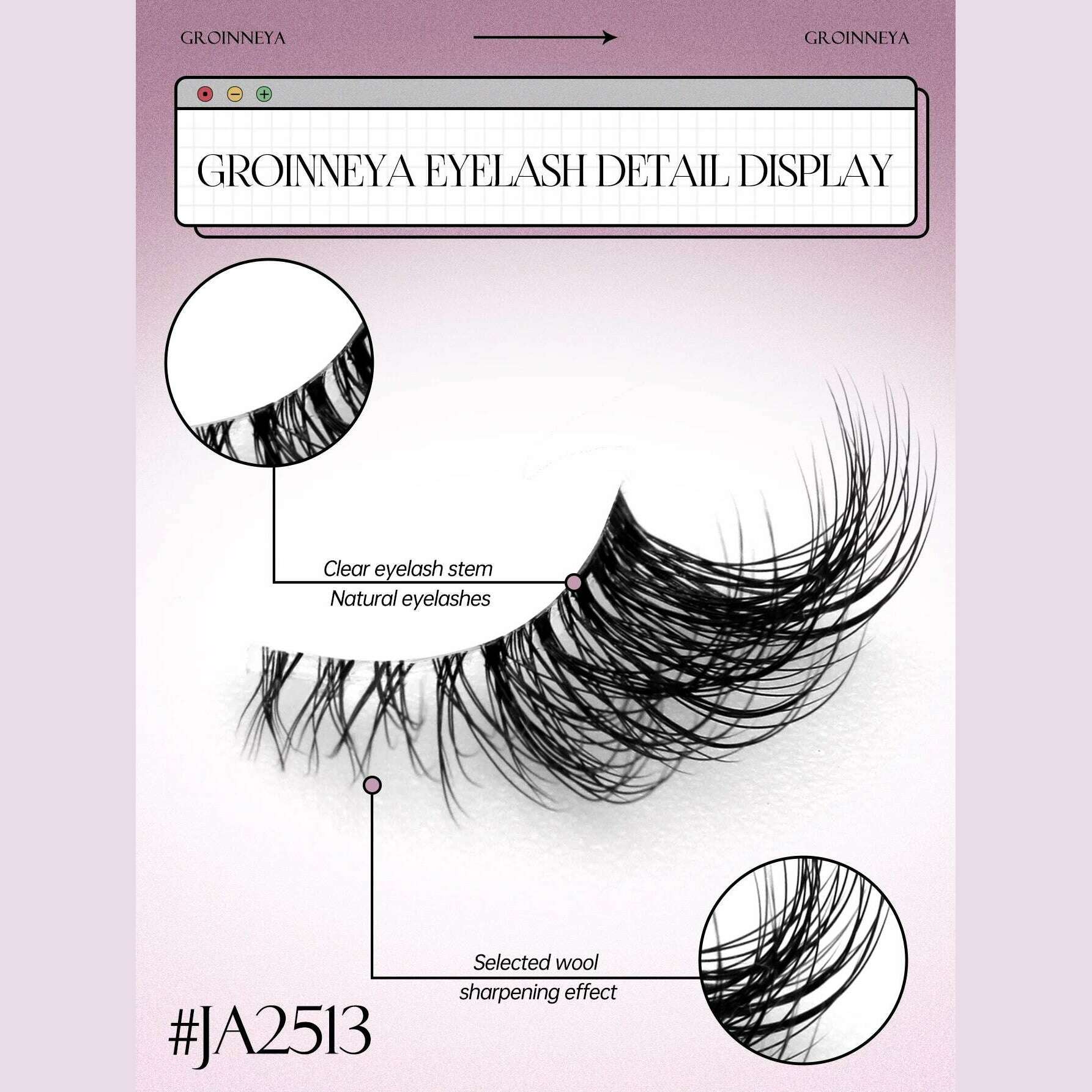 GROINNEYA Half Lashes Half Lashes Soft Natural Clear Band Lashes Natural Look Faux Mink Wispy Mink Eyelashes Extension Makeup - KIMLUD
