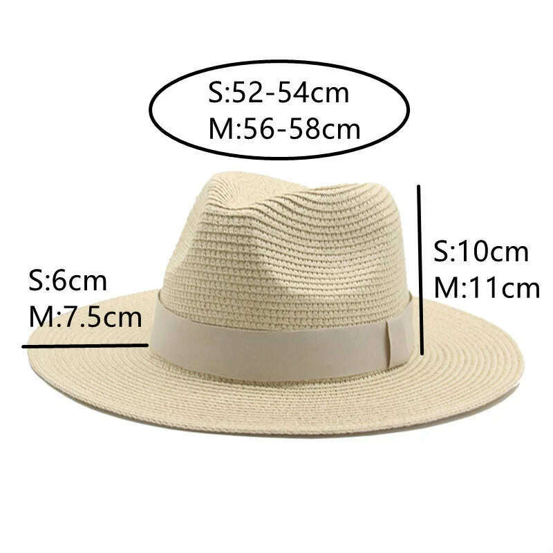 KIMLUD, Hats for Women Bucket Sun Hats Ribbon Band Men Hat Straw Summer Panama Formal Outdoor Party Picnic Bucket Hat Sombreros De Mujer, KIMLUD Womens Clothes