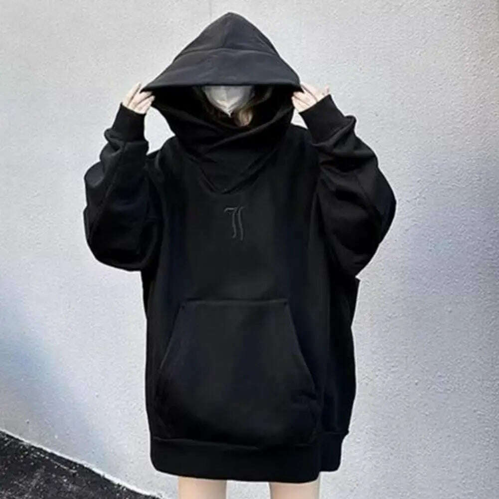 Hoodie Pullover Turtleneck Keep Warm Neck Protection Winter Hoodie Men Hoodie for Street - KIMLUD