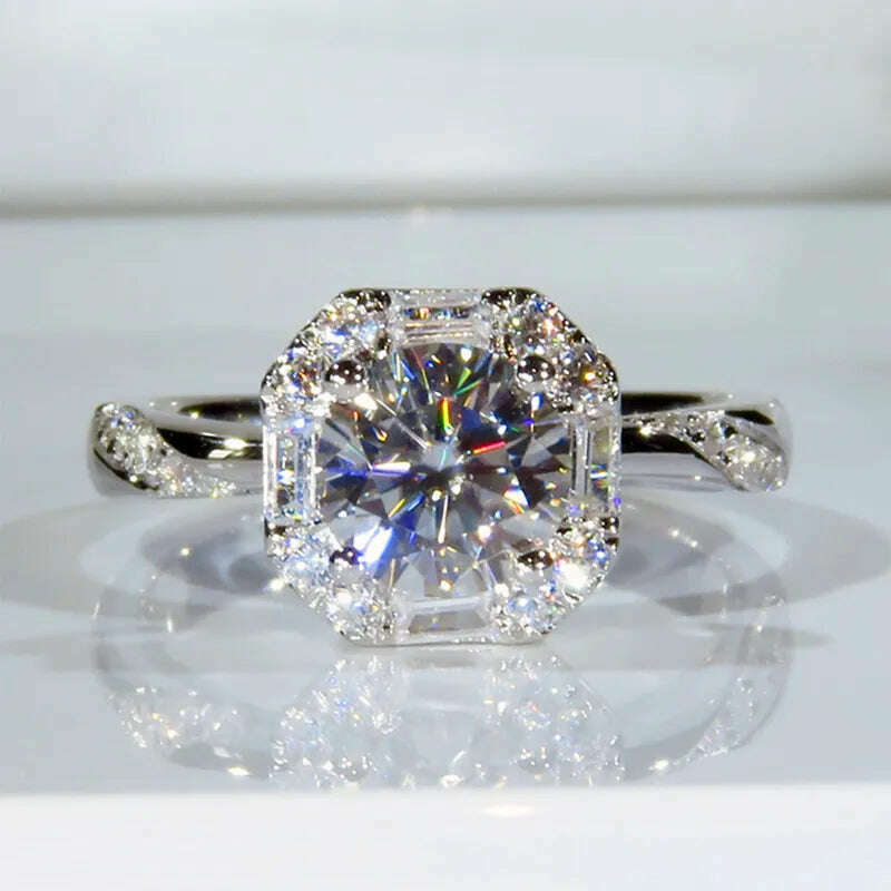 Huitan Modern Design 2022 New Ring for Women Brilliant Cubic Zirconia Creative Wedding Bands Accessories Female Fashion Jewelry - KIMLUD