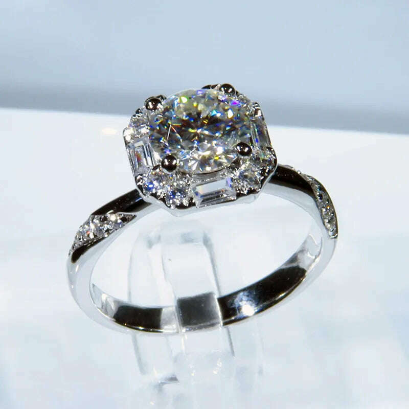 Huitan Modern Design 2022 New Ring for Women Brilliant Cubic Zirconia Creative Wedding Bands Accessories Female Fashion Jewelry - KIMLUD