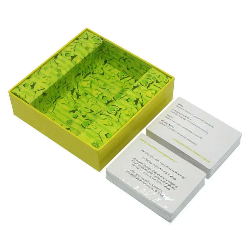 KIMLUD, I Should Have Known That! Trivia Game Green Board Game 110 Cards With 400 Questions About Things That You Should Know Card Game, KIMLUD Womens Clothes