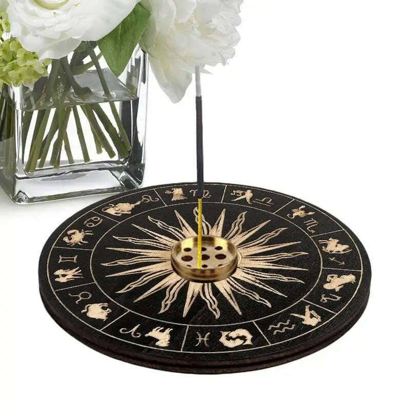 Incense Stick Burner Cute Incense Holder For Sticks Wood Incense Tray Holder For Sticks With 9 Hole For Yoga Meditation And Home - KIMLUD