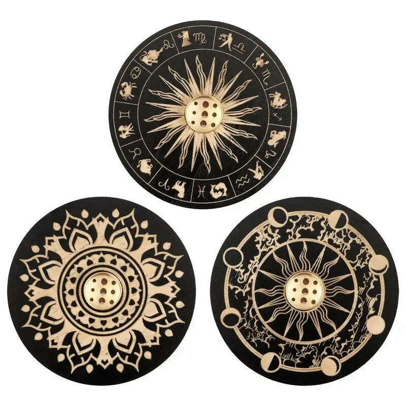Incense Stick Burner Cute Incense Holder For Sticks Wood Incense Tray Holder For Sticks With 9 Hole For Yoga Meditation And Home - KIMLUD