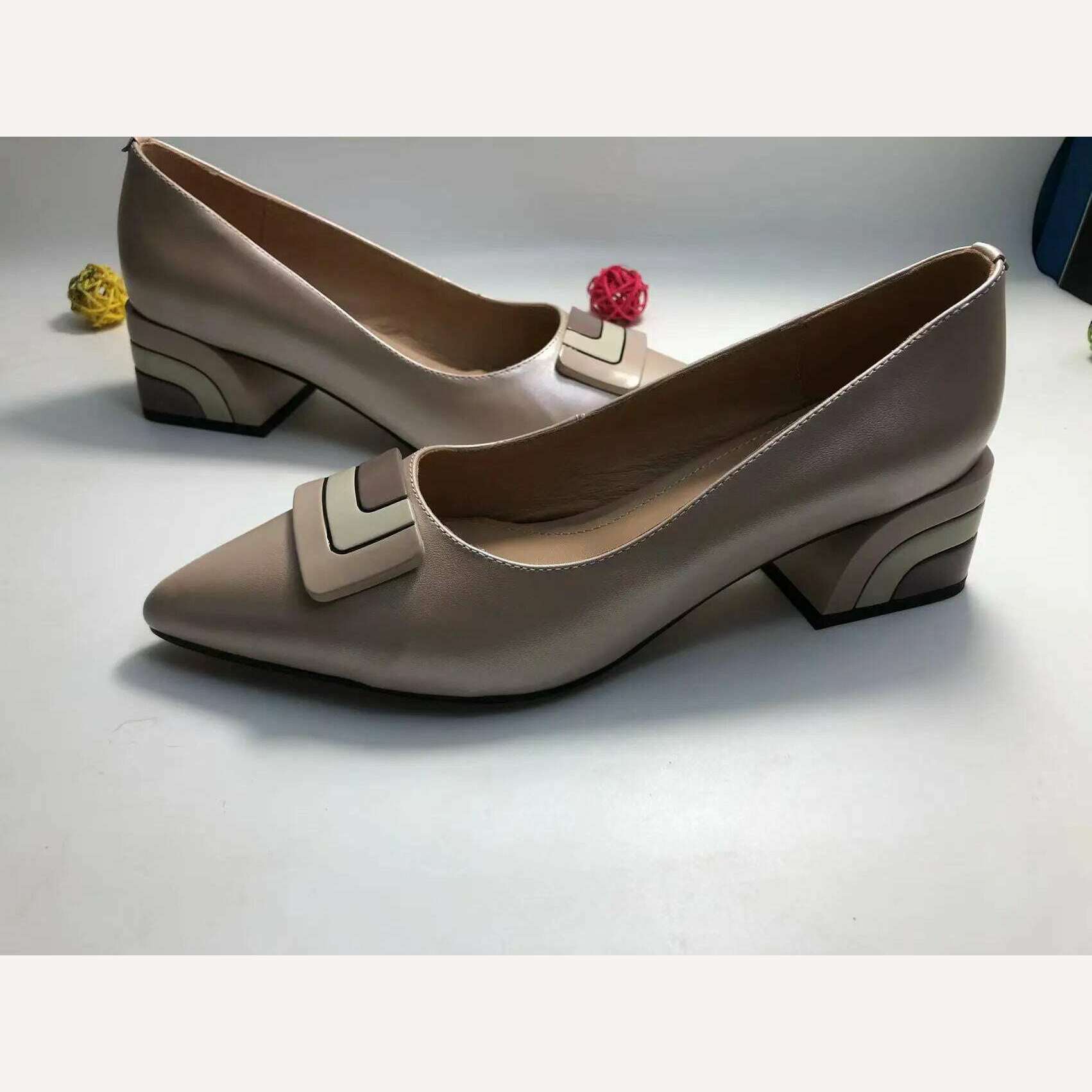 【JOCHEBED HU】Summer Genuine Leather Chunky Sandals Sexy Women High Heels Shoes New Brand Party Designer Slingback Slippers Pumps - KIMLUD