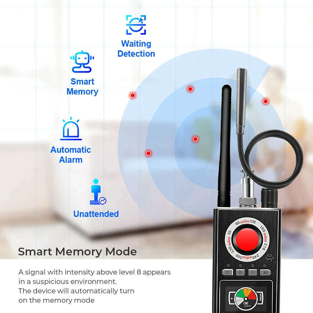 KIMLUD, K88 Hidden Devices Detector LED display Anti Candid Camera Detector hunter GPS Bug mini camera RF  Signal Scanner Camera Finder, KIMLUD Womens Clothes