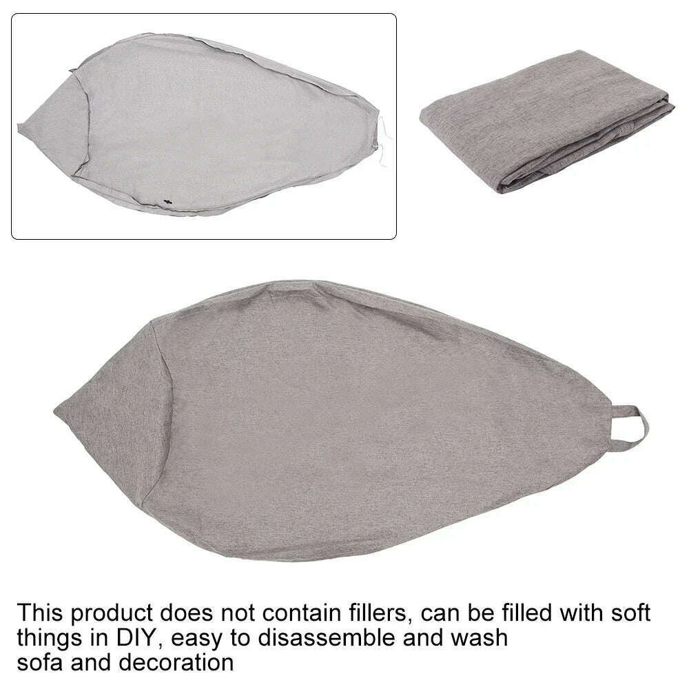Large Small Lazy Sofas Cover Chairs Without Filler Linen Cloth Lounger Seat Bean Bag Pouf Puff Couch Tatami Living Room - KIMLUD