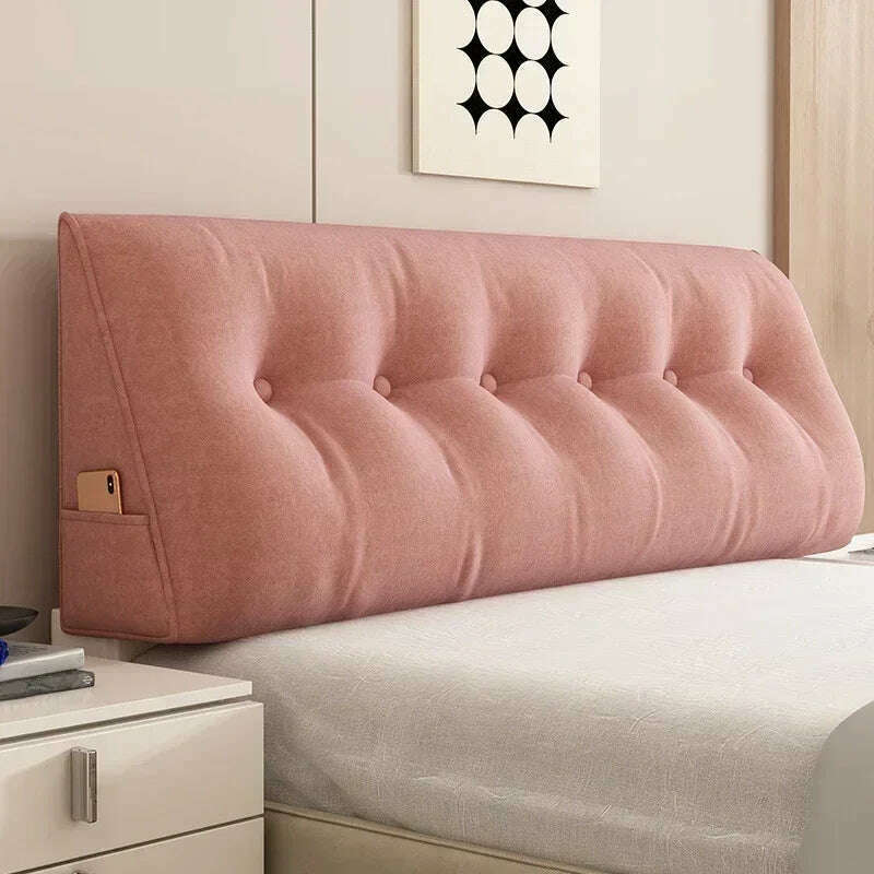 KIMLUD, Large Triangular Pillow Bed Wedge Bed Rest Reading Pillow Backrest Positioning Support Bolster Cushion with Removable Cover, Pink / 100x50x20cm, KIMLUD APPAREL - Womens Clothes