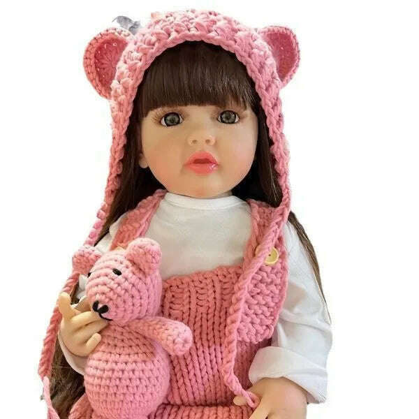 Lifelike Reborn Dolls Realistic Full Silicone Baby Bebe Vinyl 50CM Newborn Girl Doll Princess Toddler Toy Gift - KIMLUD