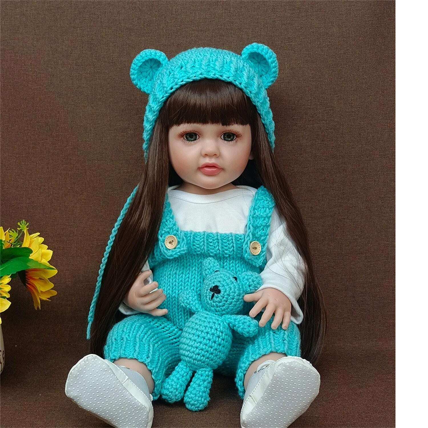Lifelike Reborn Dolls Realistic Full Silicone Baby Bebe Vinyl 50CM Newborn Girl Doll Princess Toddler Toy Gift - KIMLUD