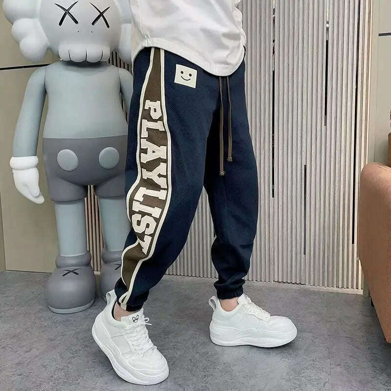 Loose Jogger Sweatpants Letter Print Fashion Hip Hop Streetwear Korean Style Pants New Luxury Brand Men's Clothing - KIMLUD