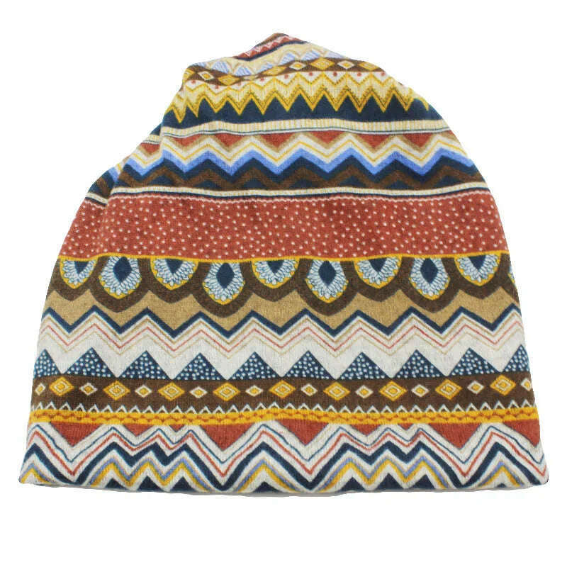 LOVINGSHA Autumn Winter Skullies Beanies Vintage Design Dual-use Women Hats For Ladies Thin Girl Fashion Feminino Scarf HT069 - KIMLUD