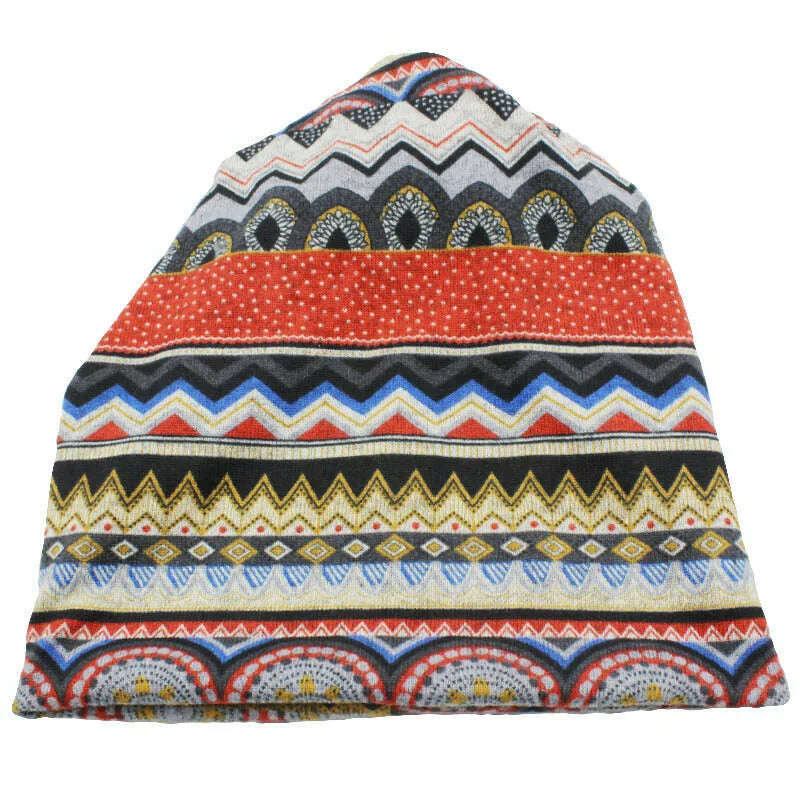 LOVINGSHA Autumn Winter Skullies Beanies Vintage Design Dual-use Women Hats For Ladies Thin Girl Fashion Feminino Scarf HT069 - KIMLUD