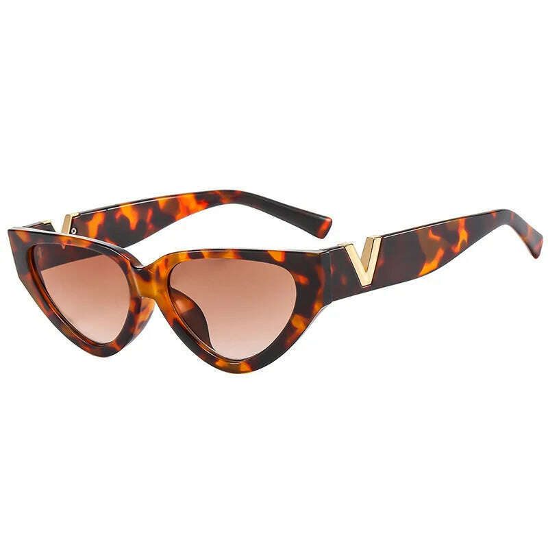 Luxury Vintage Cat Eyt Sunglasses Women 2023 Fashion V Brand Designer Cateye Sun Glasses Female Eyewear UV400 Gafas De Sol Mujer - KIMLUD