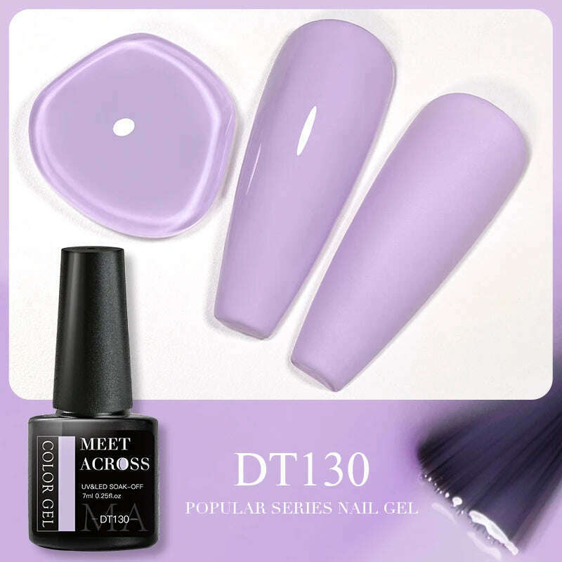 MEET ACROSS 5ml Pink Dried Flower Gel Nail Polish Natural Flower Fairy Nail Art Gel Soak Off UV LED Painting Varnishes For Nails - KIMLUD
