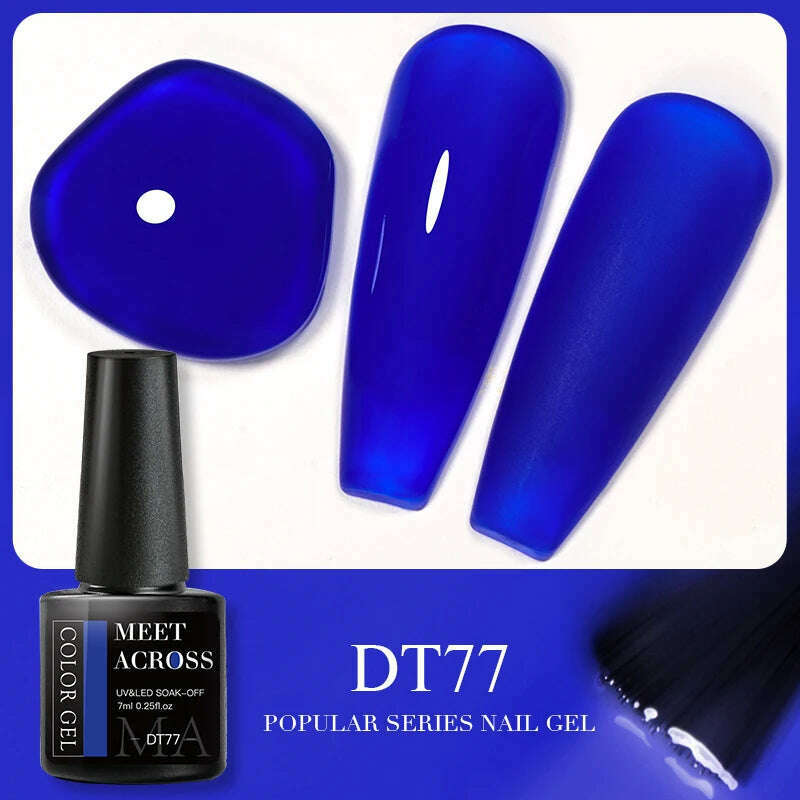 MEET ACROSS 5ml Pink Dried Flower Gel Nail Polish Natural Flower Fairy Nail Art Gel Soak Off UV LED Painting Varnishes For Nails - KIMLUD