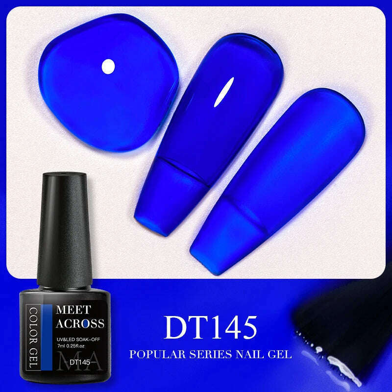 MEET ACROSS 5ml Pink Dried Flower Gel Nail Polish Natural Flower Fairy Nail Art Gel Soak Off UV LED Painting Varnishes For Nails - KIMLUD