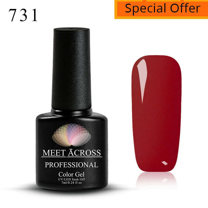 MEET ACROSS 5ml Pink Dried Flower Gel Nail Polish Natural Flower Fairy Nail Art Gel Soak Off UV LED Painting Varnishes For Nails - KIMLUD