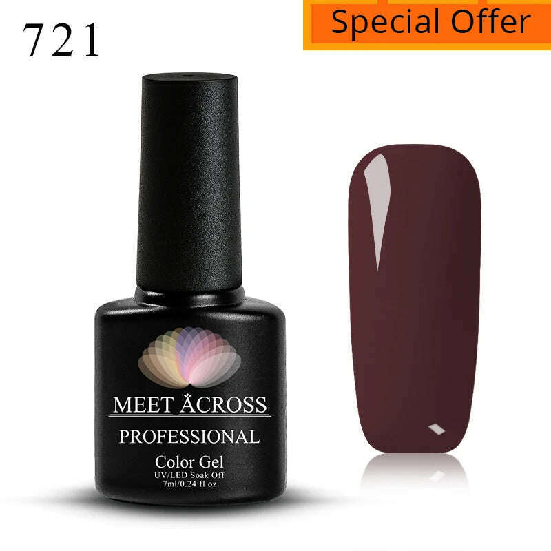 MEET ACROSS 5ml Pink Dried Flower Gel Nail Polish Natural Flower Fairy Nail Art Gel Soak Off UV LED Painting Varnishes For Nails - KIMLUD