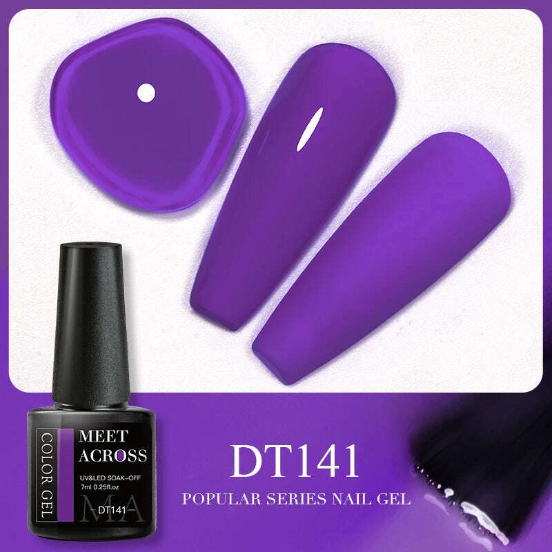 MEET ACROSS 5ml Pink Dried Flower Gel Nail Polish Natural Flower Fairy Nail Art Gel Soak Off UV LED Painting Varnishes For Nails - KIMLUD