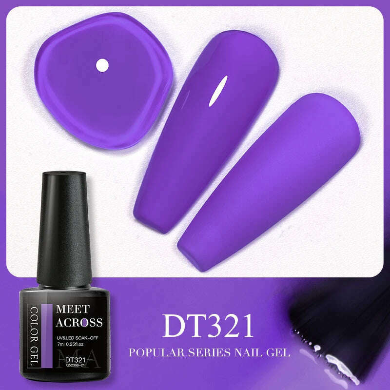 MEET ACROSS 5ml Pink Dried Flower Gel Nail Polish Natural Flower Fairy Nail Art Gel Soak Off UV LED Painting Varnishes For Nails - KIMLUD