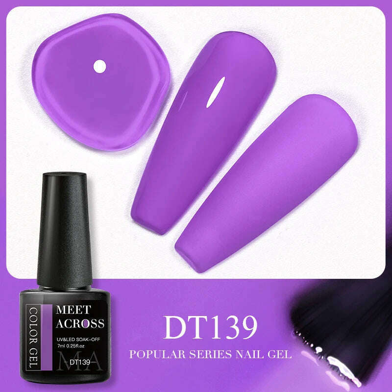MEET ACROSS 5ml Pink Dried Flower Gel Nail Polish Natural Flower Fairy Nail Art Gel Soak Off UV LED Painting Varnishes For Nails - KIMLUD