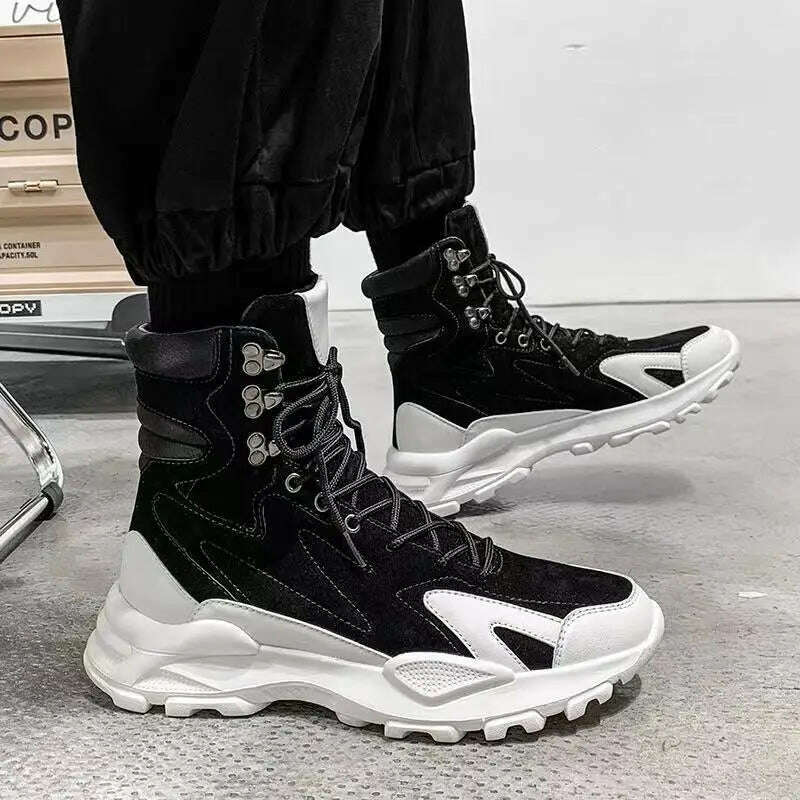 Men Winter Fashion Casual Luxury Platform Shoes Boots Classic 2023 Outdoor Activities Warm Male Formal Sneakers Original Brand - KIMLUD
