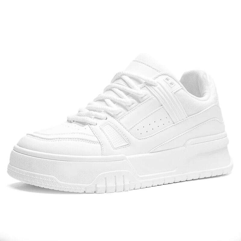 Men's Luxury Sneakers White Leather Casual Shoes Comfortable Running Shoes for Men Luxury Platform Sport Shoes Zapatillas Hombre - KIMLUD