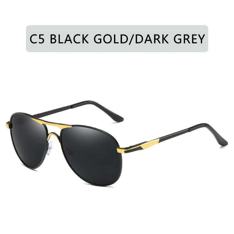 Men's Polarized Sunglasses Women Driving Pilot Vintage Sun Glasses Brand Designer Male Black Sunglasses For Man Women UV400 - KIMLUD
