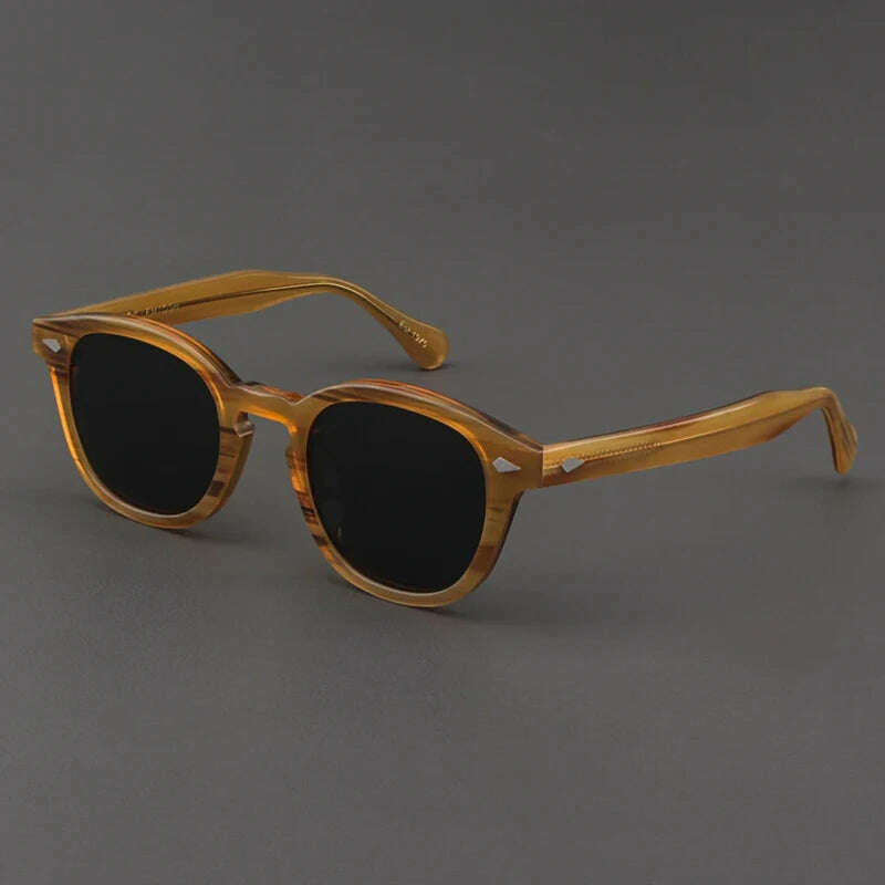 Men's Sunglasses Lemtosh Woman Johnny Depp Polarized Sun Glasses Acetate Frame Luxury Brand Vintage Driver's Shade - KIMLUD