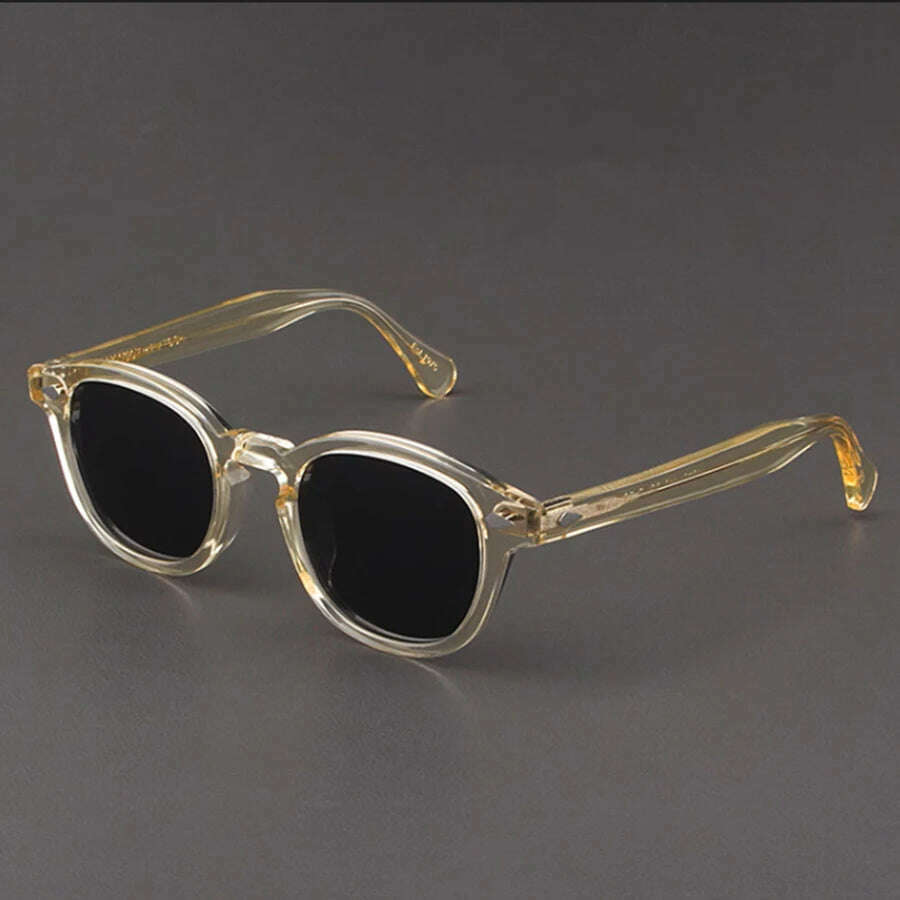 Men's Sunglasses Lemtosh Woman Johnny Depp Polarized Sun Glasses Acetate Frame Luxury Brand Vintage Driver's Shade - KIMLUD