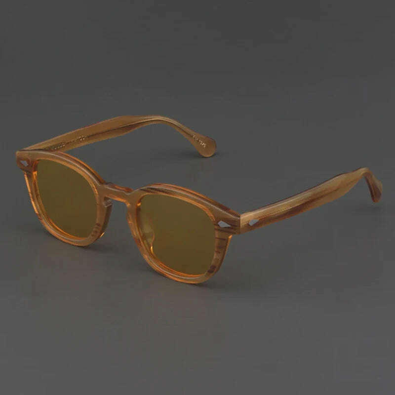 Men's Sunglasses Lemtosh Woman Johnny Depp Polarized Sun Glasses Acetate Frame Luxury Brand Vintage Driver's Shade - KIMLUD