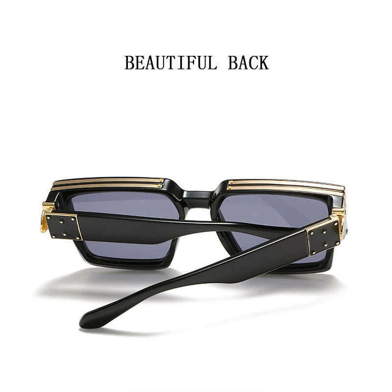 Millionaire Sunglasses For Men Vintage Square Fashion Glasses Luxury Retro Sunglasses Women Trending Punk Gafas De Sol Lentes - KIMLUD