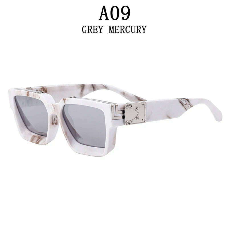 Millionaire Sunglasses For Men Vintage Square Fashion Glasses Luxury Retro Sunglasses Women Trending Punk Gafas De Sol Lentes - KIMLUD