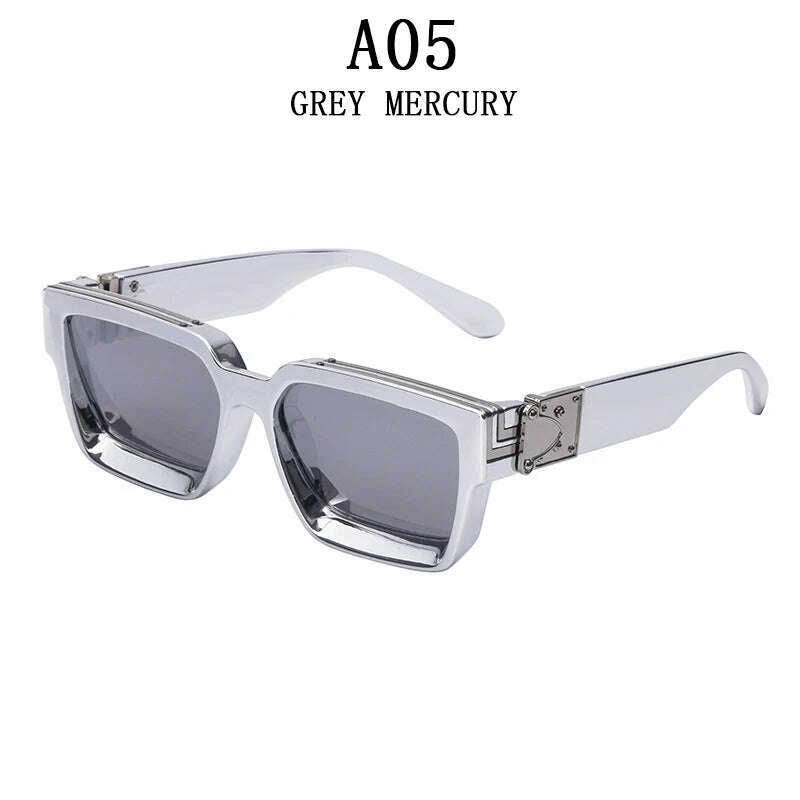 Millionaire Sunglasses For Men Vintage Square Fashion Glasses Luxury Retro Sunglasses Women Trending Punk Gafas De Sol Lentes - KIMLUD