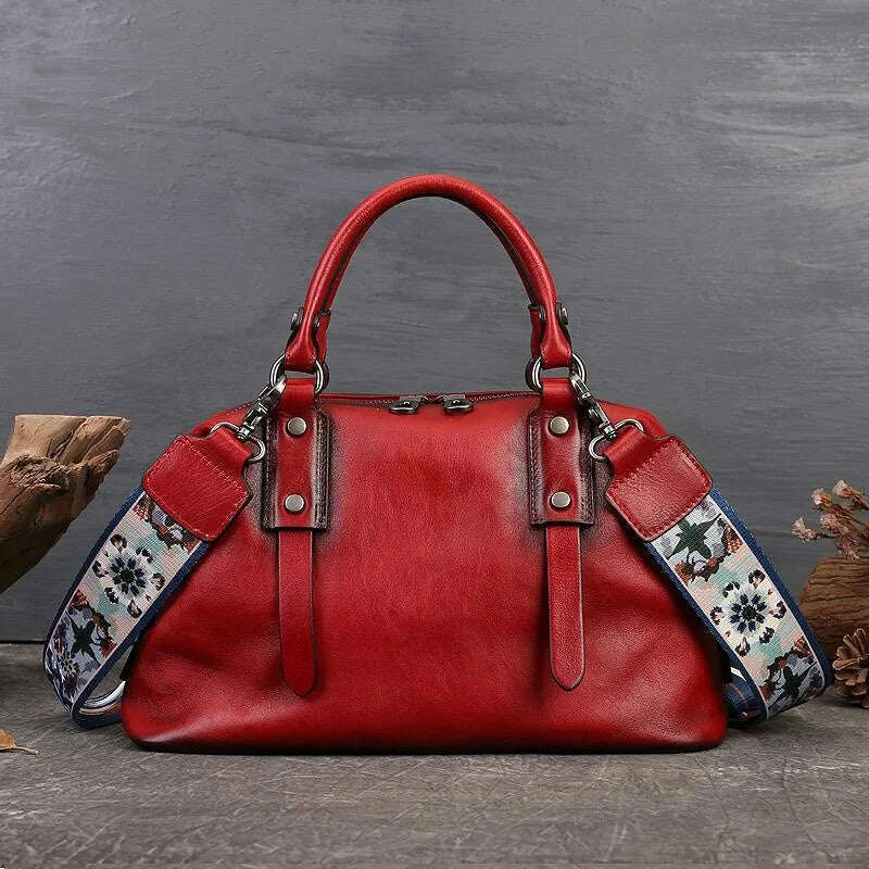 MOTAORA Genuine Leather Shoulder Bags For Women Handbags 2024 New Luxury Designer Vintage Lady Handbag Casual Tote Women's Bag - KIMLUD