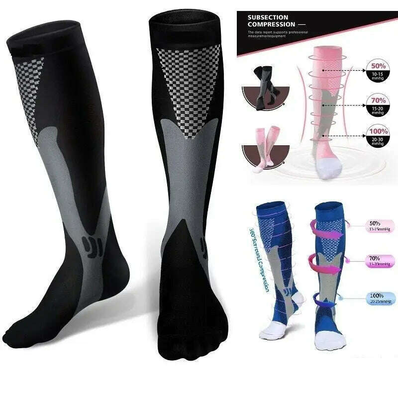 New Arrival Stockings Compression Golf Sport Socks Medical Nursing Stockings Prevent Varicose Veins Socks Fit For Rugby Socks - KIMLUD