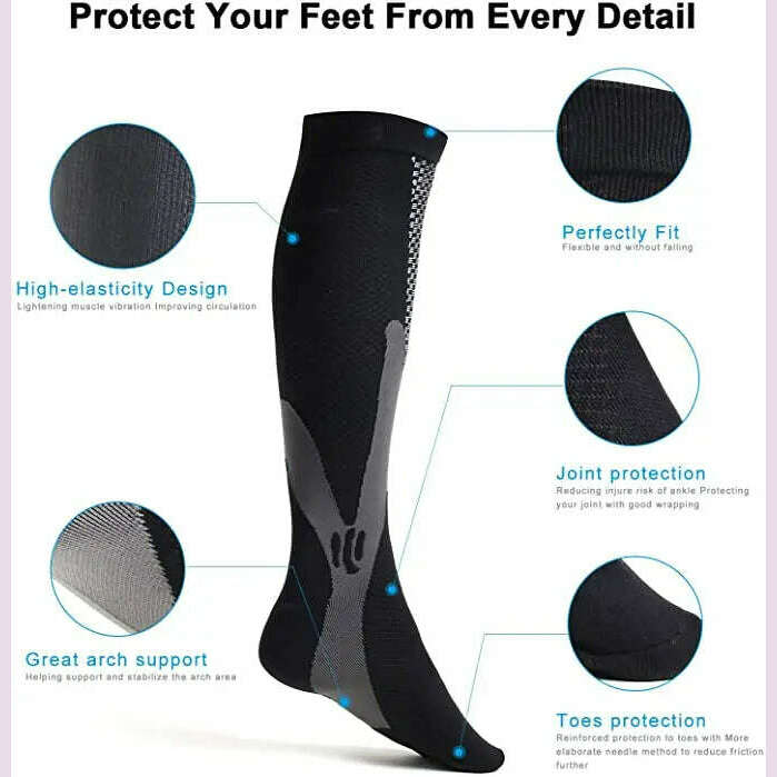 New Arrival Stockings Compression Golf Sport Socks Medical Nursing Stockings Prevent Varicose Veins Socks Fit For Rugby Socks - KIMLUD
