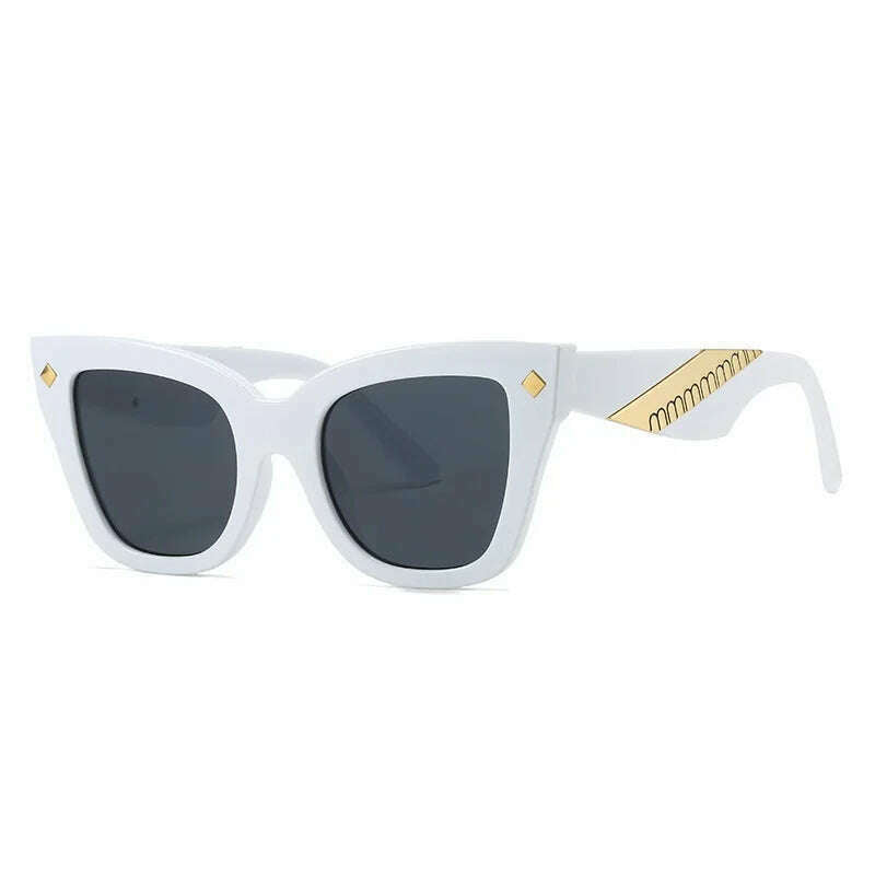 New Cat Eye Sunglasses Women Vintage Men Square Shades Brand Designer Gafas Luxury Sun Glasses Frame UV400 Eyewear Oculos - KIMLUD