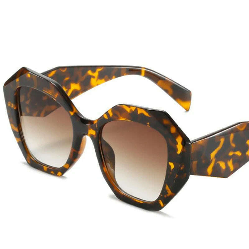 New Fashion Irregular Large Frame White Sunglasses Men's and Women's Brand Candy Color Glasses UV400 Eyewear Outdoor Goggles - KIMLUD