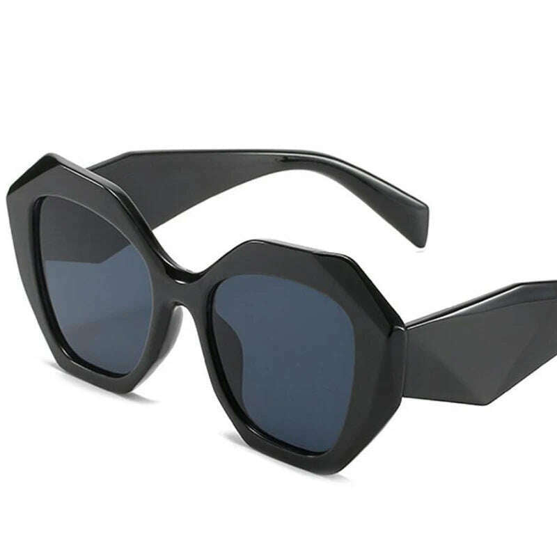 New Fashion Irregular Large Frame White Sunglasses Men's and Women's Brand Candy Color Glasses UV400 Eyewear Outdoor Goggles - KIMLUD