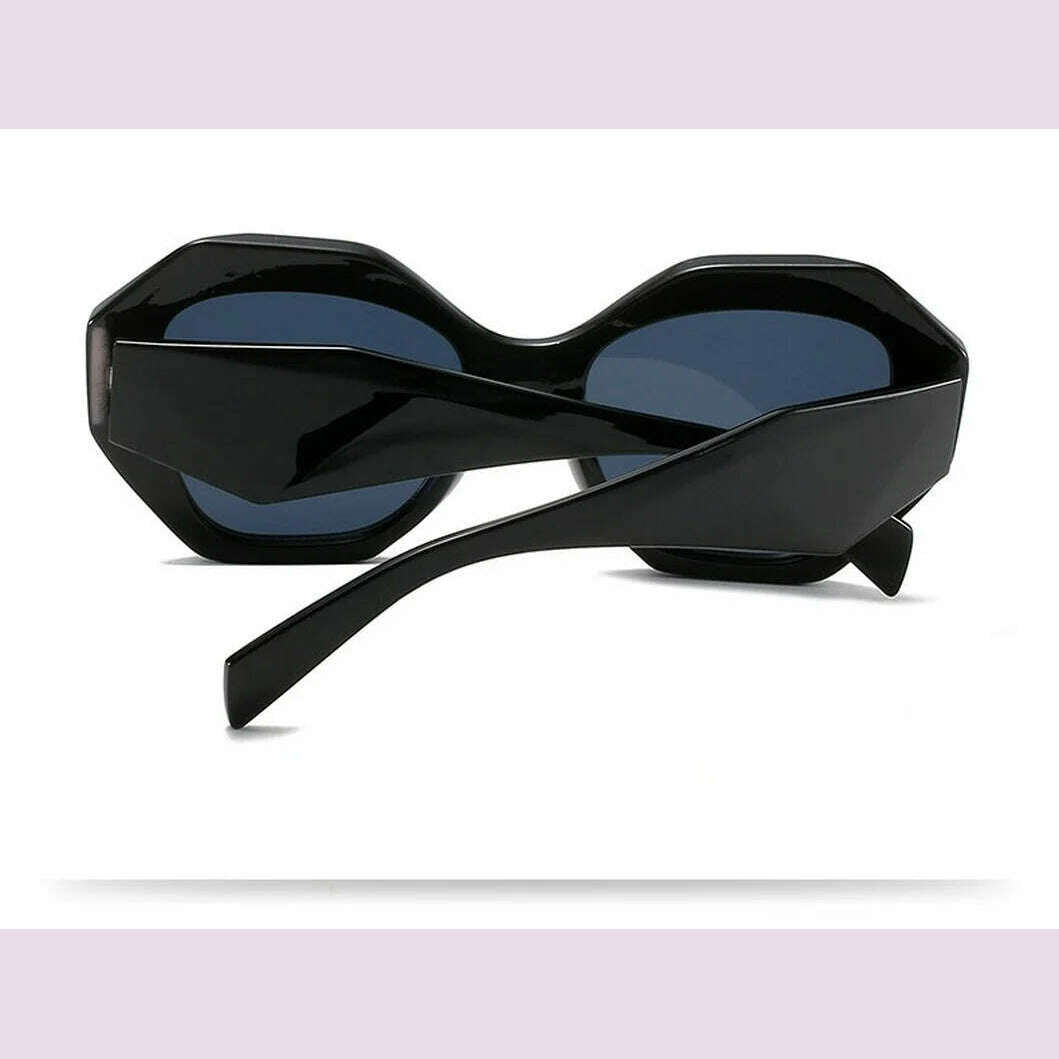New Fashion Irregular Large Frame White Sunglasses Men's and Women's Brand Candy Color Glasses UV400 Eyewear Outdoor Goggles - KIMLUD