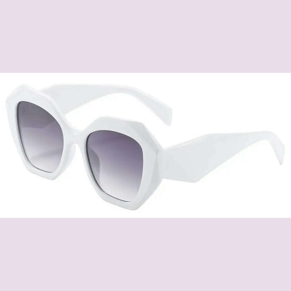 New Fashion Irregular Large Frame White Sunglasses Men's and Women's Brand Candy Color Glasses UV400 Eyewear Outdoor Goggles - KIMLUD