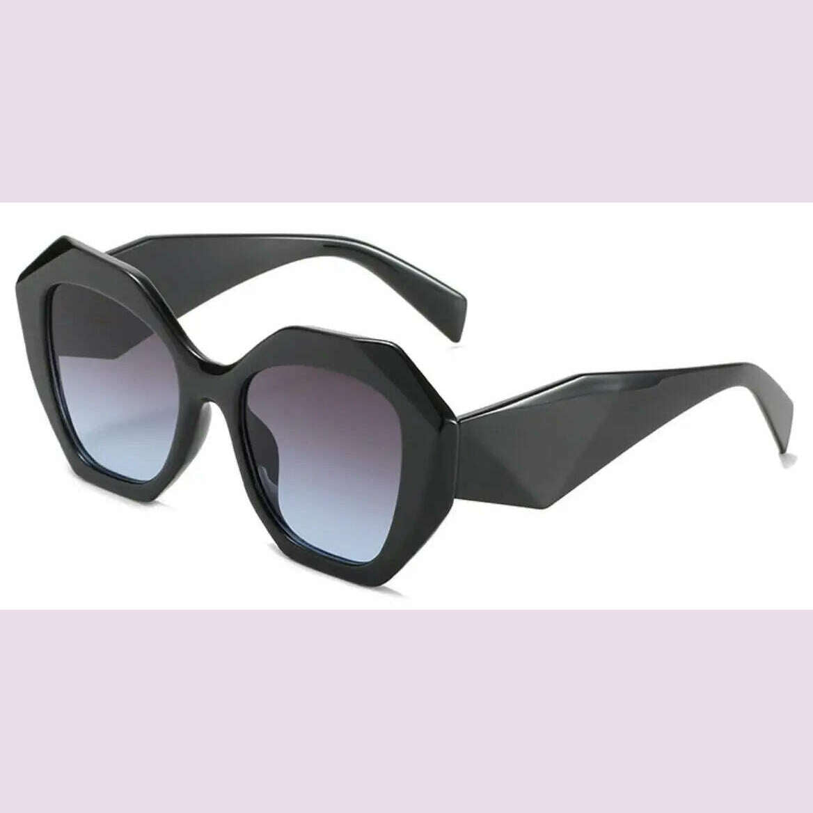 New Fashion Irregular Large Frame White Sunglasses Men's and Women's Brand Candy Color Glasses UV400 Eyewear Outdoor Goggles - KIMLUD