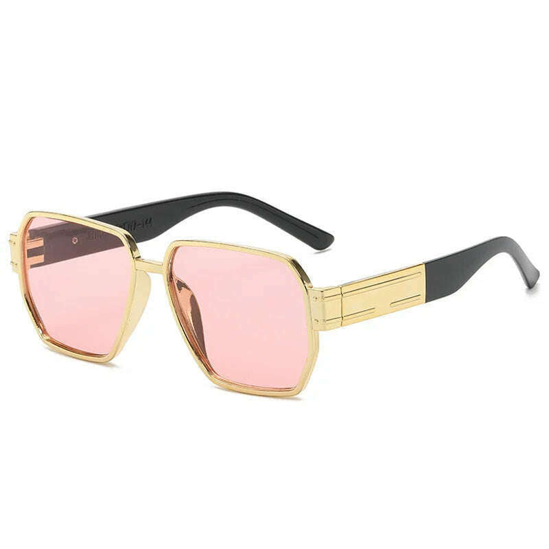 New Fashion Square Oversized Sunglasses Women Big Frame Colorful Sun Glasses Female Oculos Unisex Black Shades Gafas De Sol - KIMLUD
