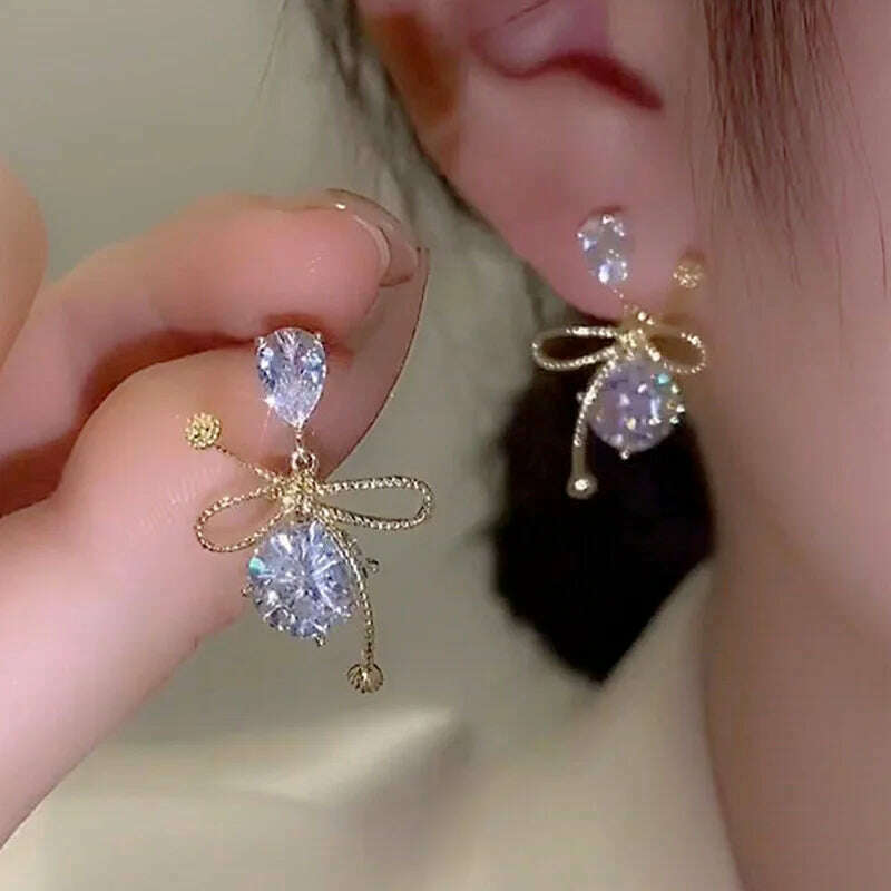 New Fashion Trend Unique Design Elegant Exquisite Light Luxury Long Tassel Earrings Female Jewelry Party Premium Gift Wholesale - KIMLUD