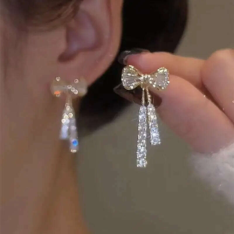 New Fashion Trend Unique Design Elegant Exquisite Light Luxury Long Tassel Earrings Female Jewelry Party Premium Gift Wholesale - KIMLUD