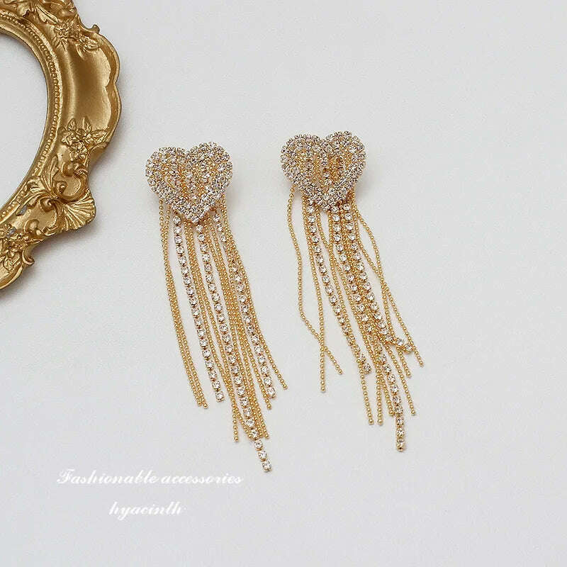 New Fashion Trend Unique Design Elegant Exquisite Light Luxury Long Tassel Earrings Female Jewelry Party Premium Gift Wholesale - KIMLUD