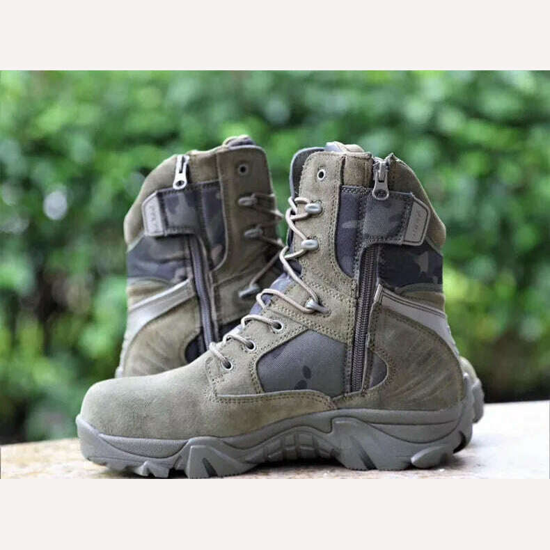 New Men&#39;s Military Boots Special Forces Tactical Desert Combat Boots Lace-up Army Boots Winter Ankle Boots Men Plus Size 39-47 - KIMLUD